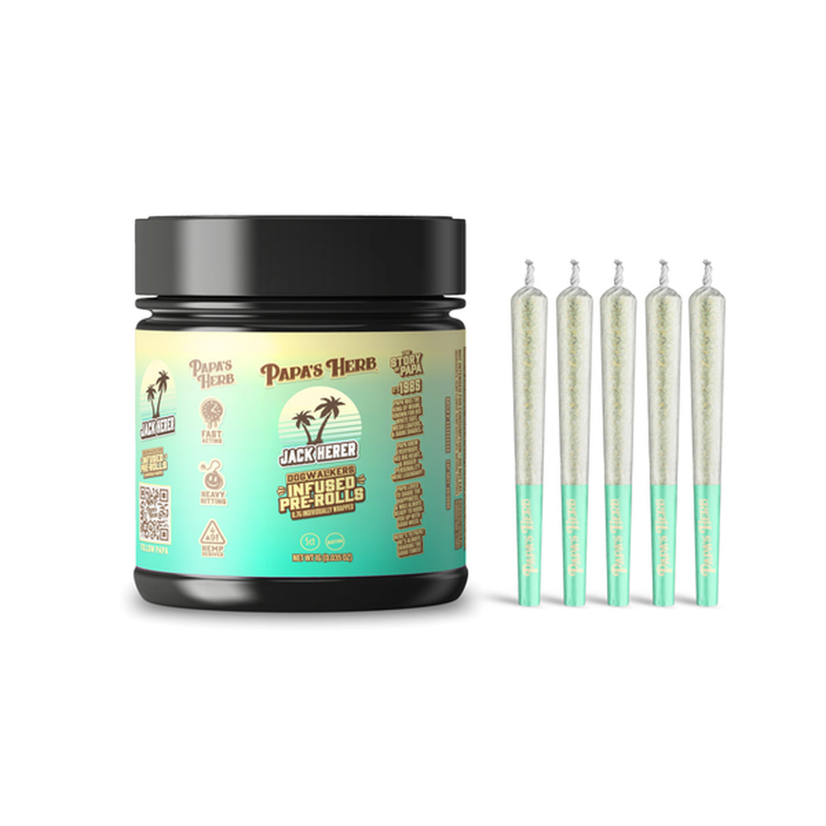 Papa's Herb Infused with Diamonds Pre-Roll - 3.5g (5ct) Jack Herer
