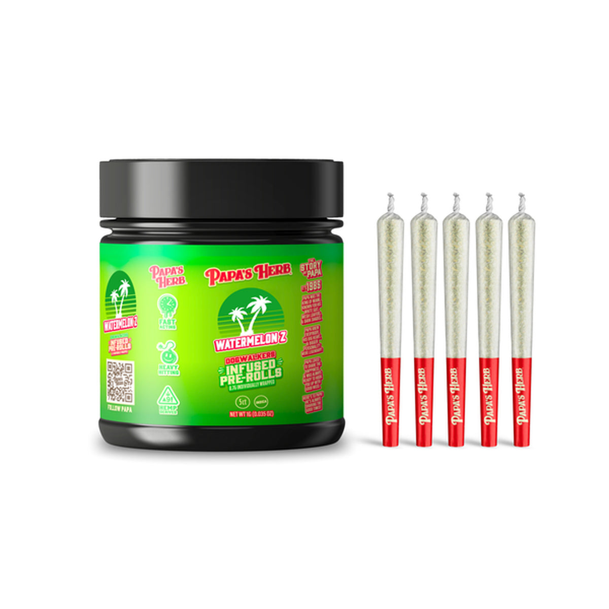 Papa's Herb Infused with Diamonds Pre-Roll - 3.5g (5ct) Watermelon Z