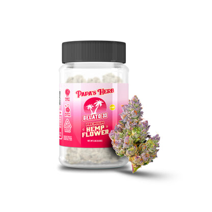 Papa's Herb Premium Indoor THC Hemp Flower - 1g Gelato 33