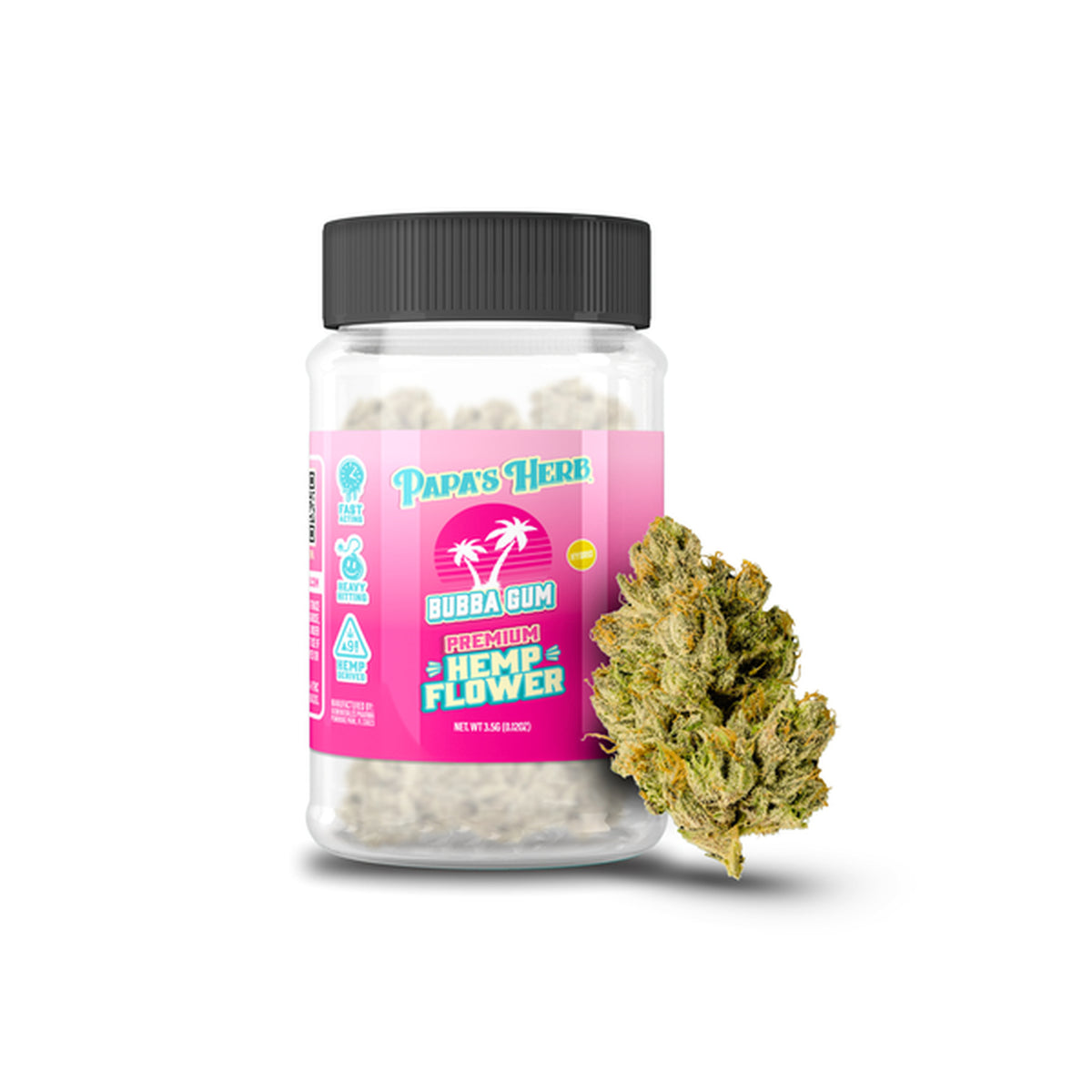 Papa's Herb Premium Indoor THC Hemp Flower - 1g Bubba Gum