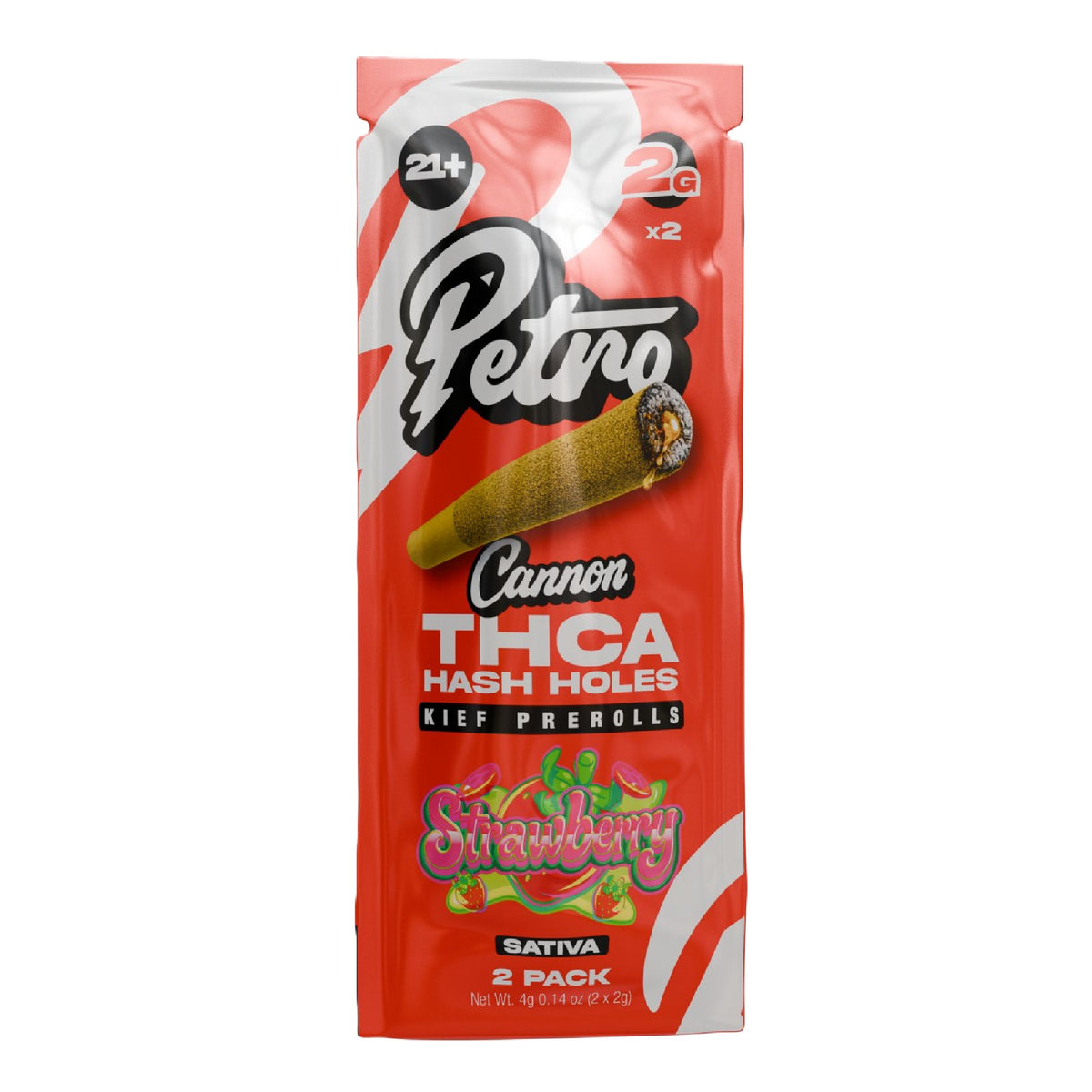 Petro Cannon THC-A Hash Holes - 2g (2ct) Strawberry