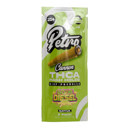 Petro Cannon THC-A Hash Holes - 2g (2ct) Sour Diesel