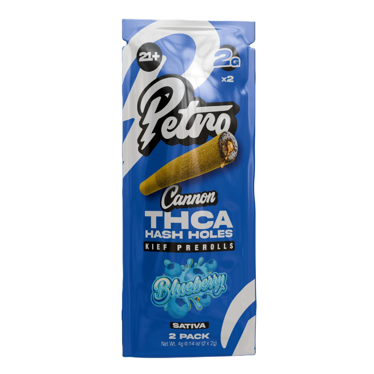 Petro Cannon THC-A Hash Holes - 2g (2ct) Blueberry
