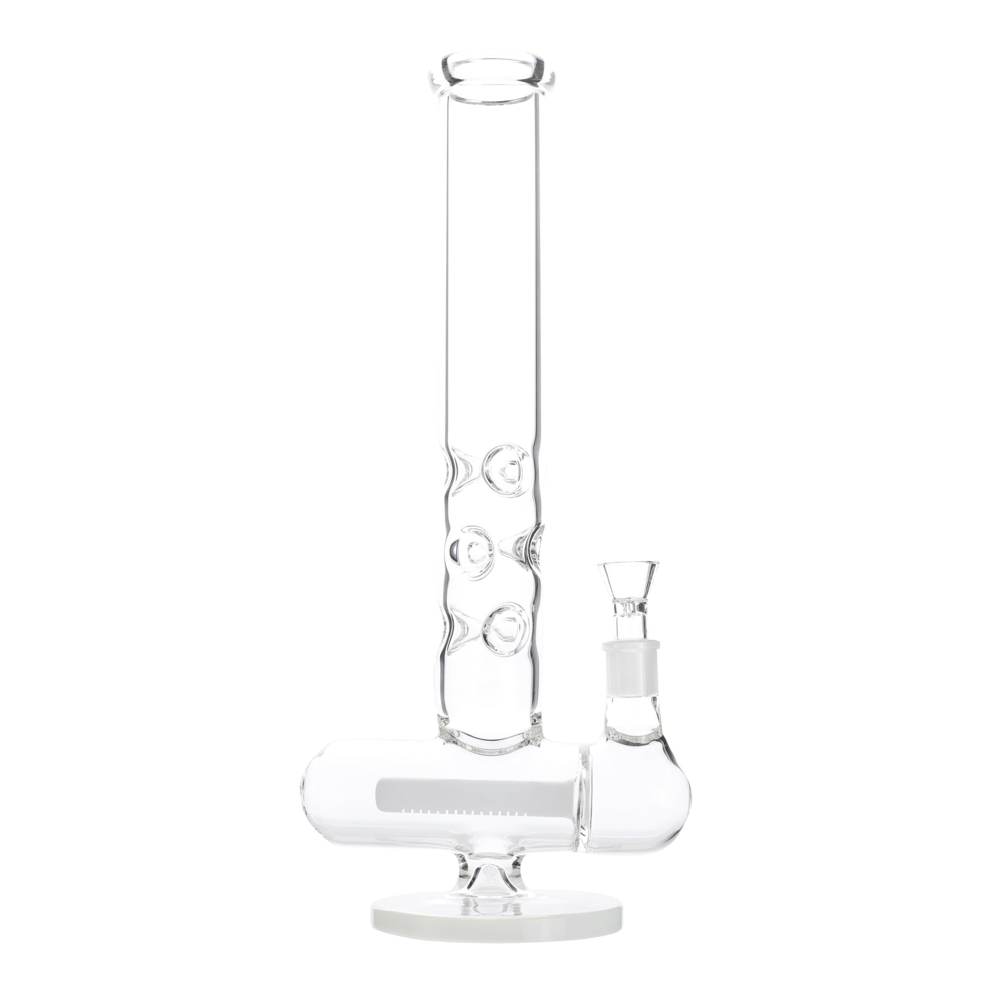 Pinched Inline Perc Bong - 16in White
