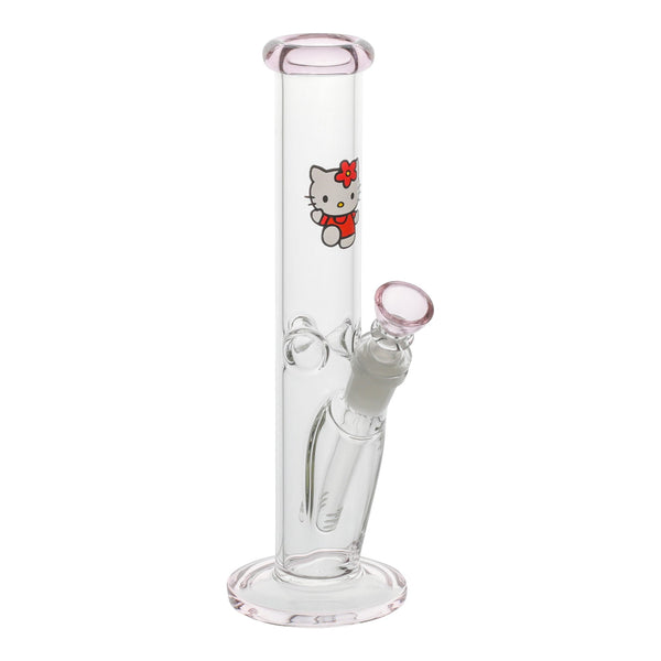 Pink Kitty Straight Tube Bong - 10in - Everything 420
