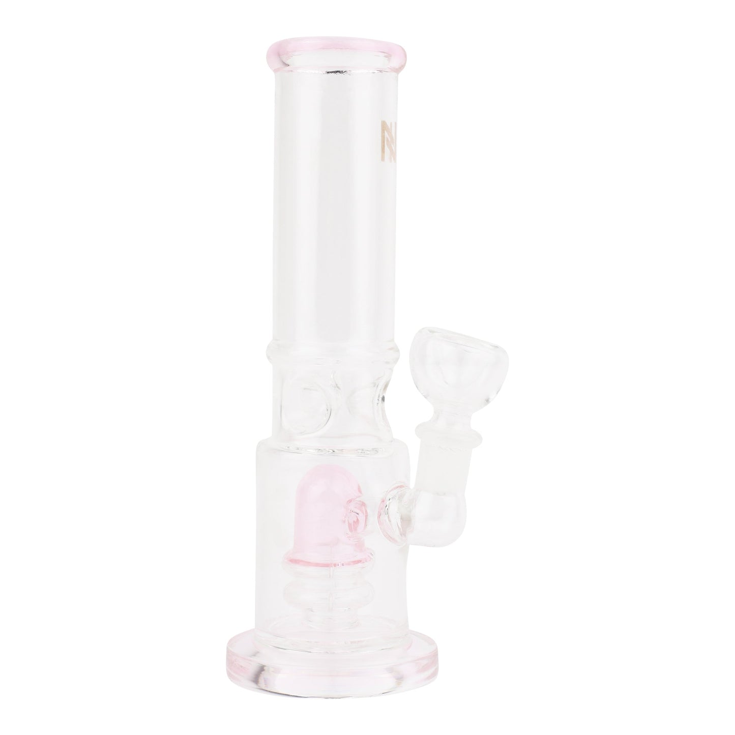 Pink Pinched Perc Bong - 7in