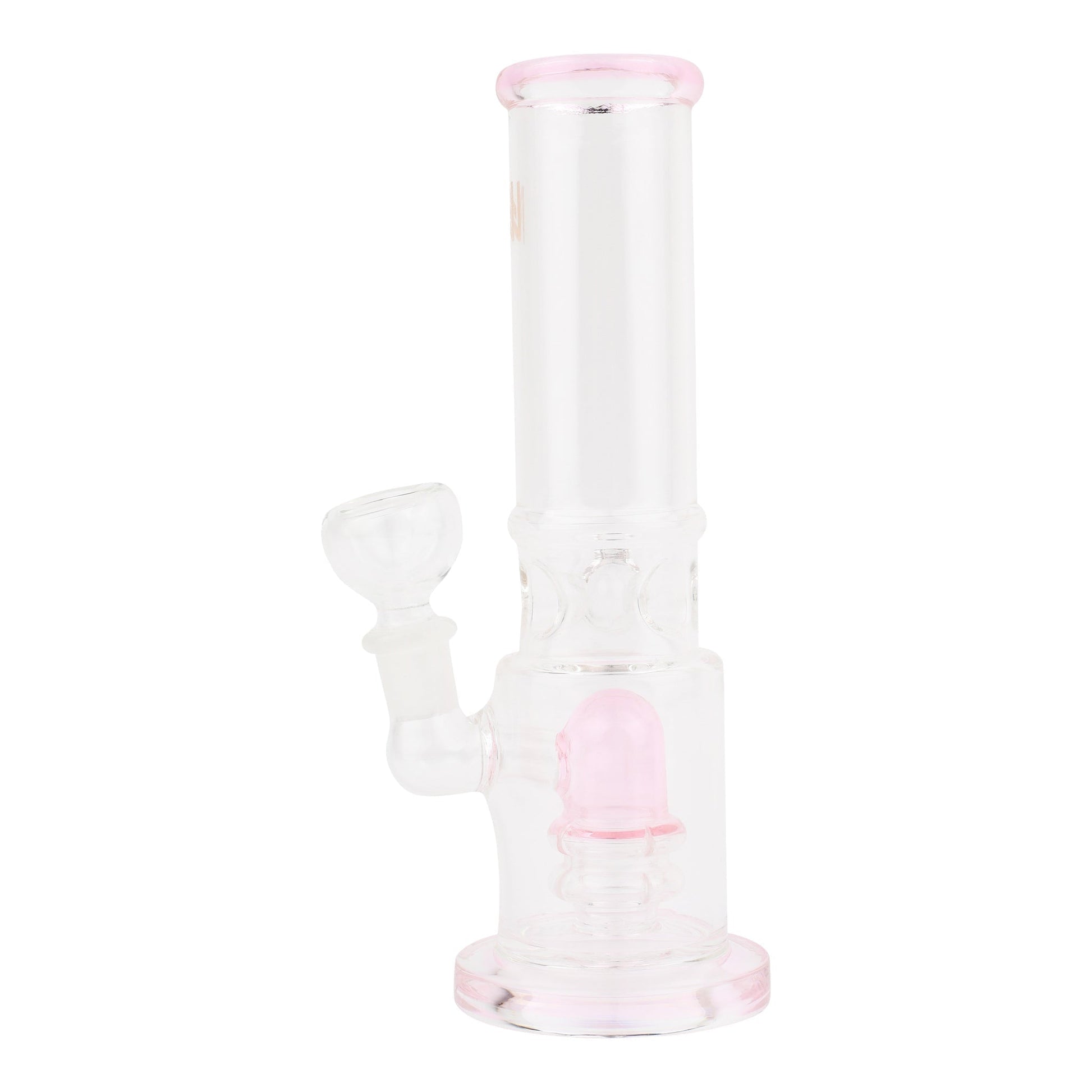 Pink Pinched Perc Bong - 7in