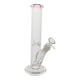 Pink Tip Straight Tube Bong - 11in