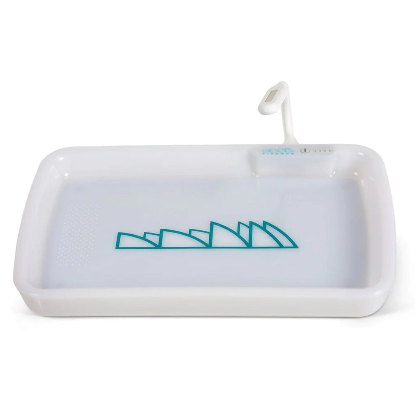 Piranha LED Rolling Tray - 12in White