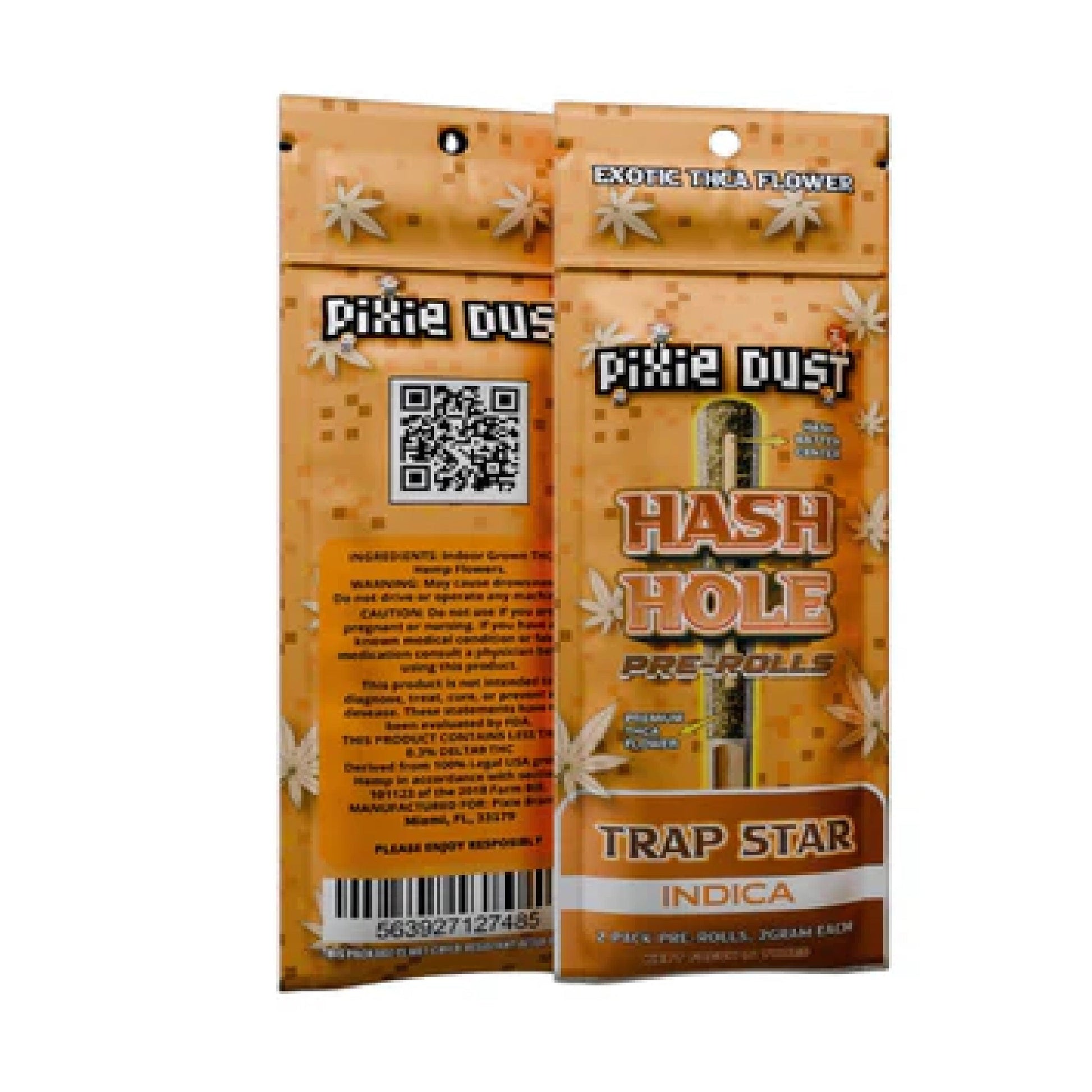 Pixie Dust Hash Hole Premium THC-A Pre-Rolls - 2g Trap Star (I)