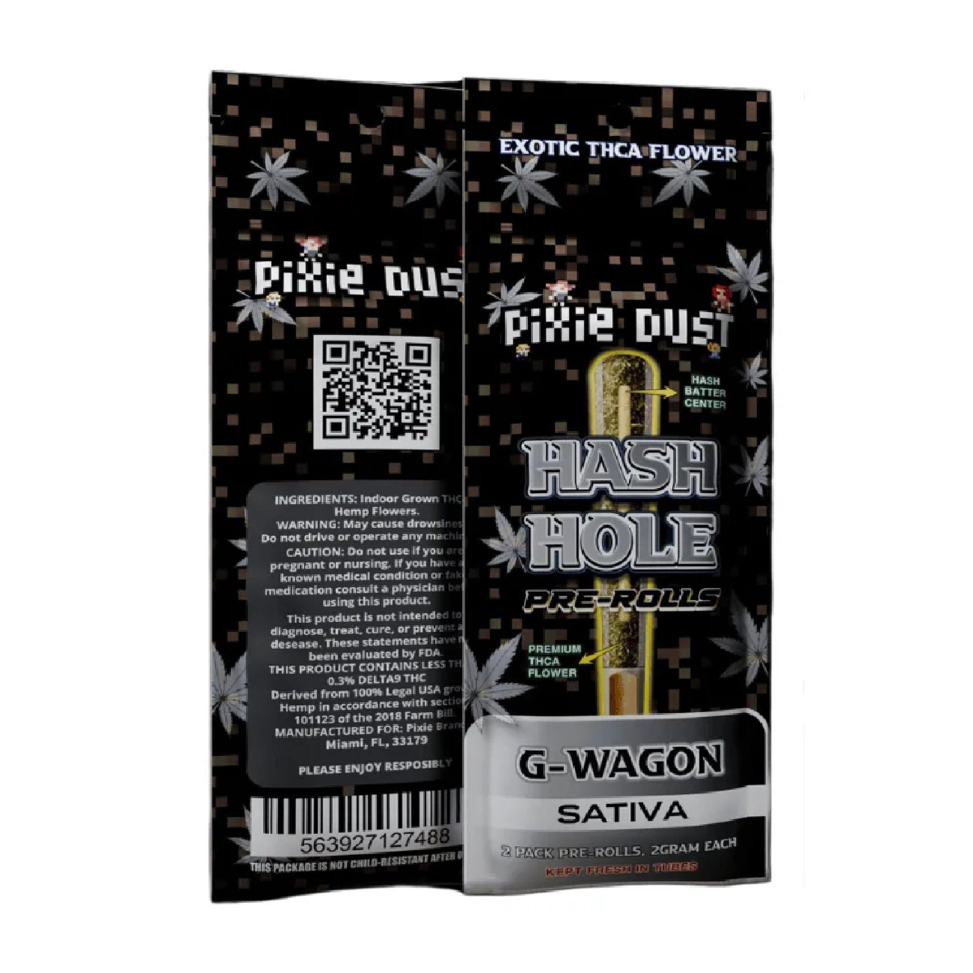 Pixie Dust Hash Hole Premium THC-A Pre-Rolls - 2g G-Wagon (S)
