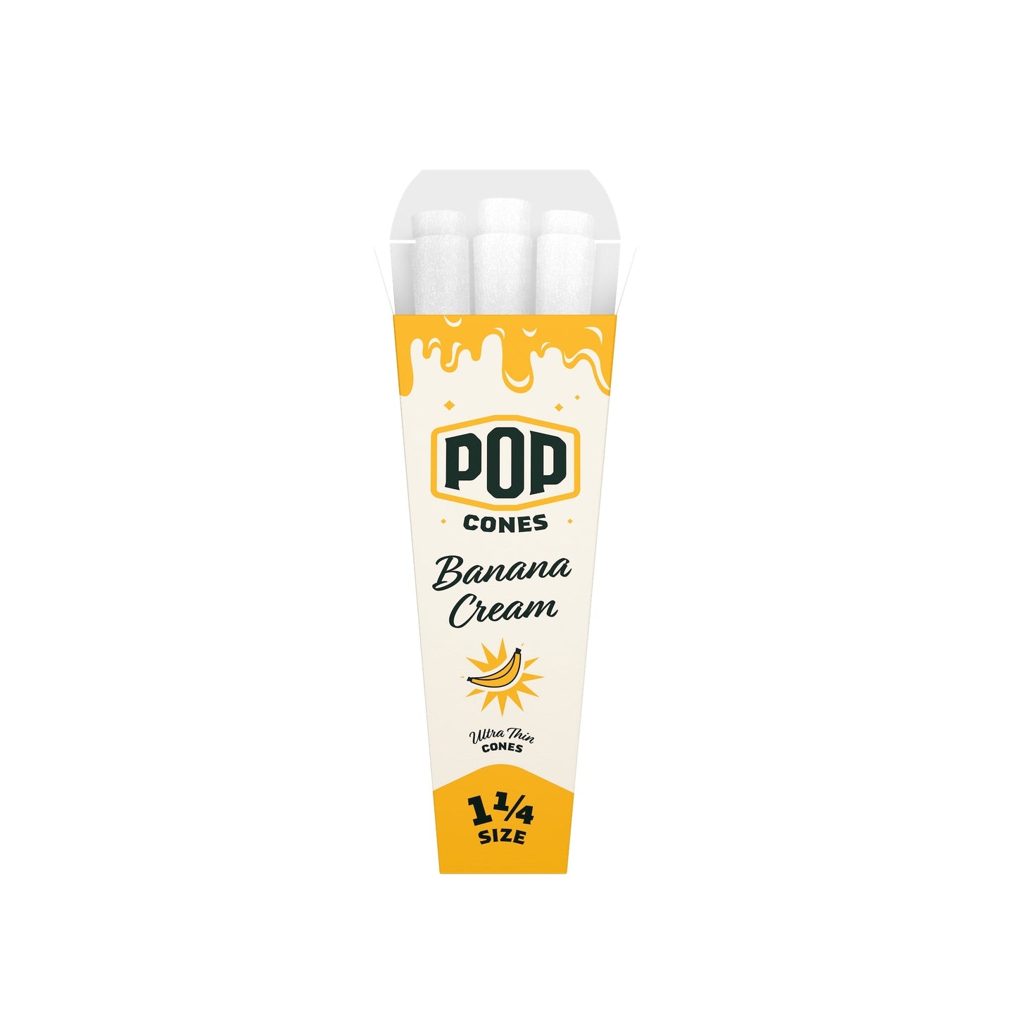 Pop Cones Ultra Thin 1 1/4" - 6ct Banana Cream