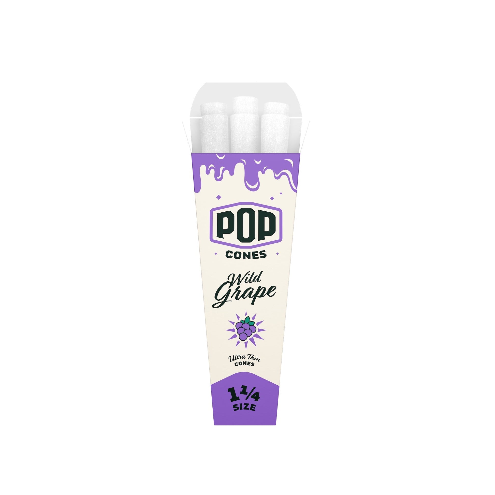 Pop Cones Ultra Thin 1 1/4" - 6ct Wild Grape