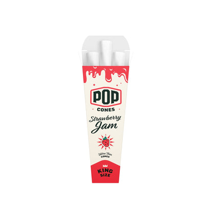 Pop Cones Ultra Thin King Size - 3ct Strawberry Jam