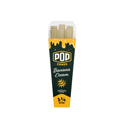 Pop Cones Unbleached 1 1/4" - 6ct Banana Cream