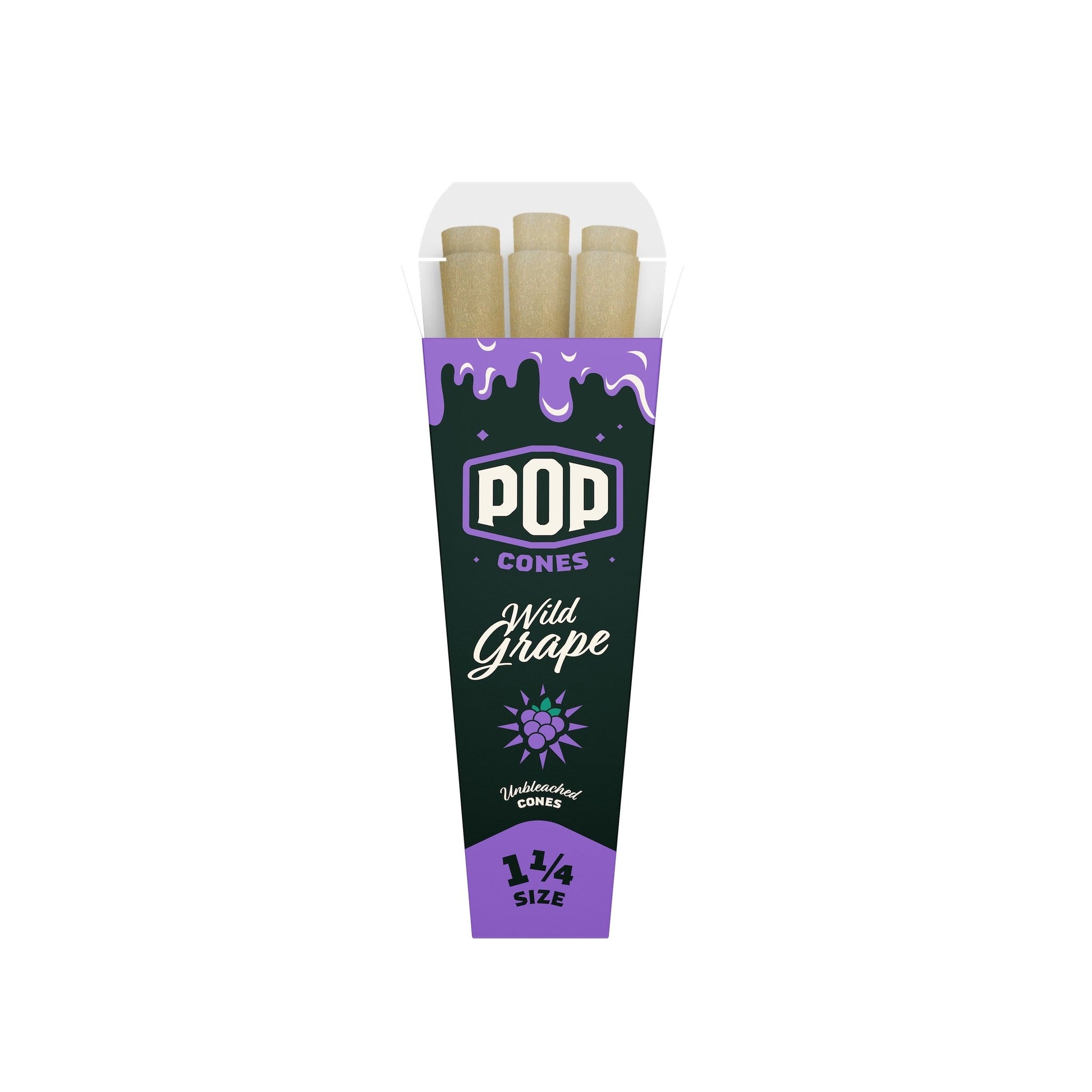 Pop Cones Unbleached 1 1/4" - 6ct Wild Grape