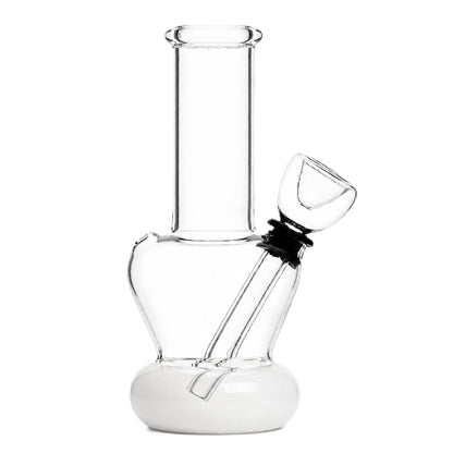 Portable Two Tone Carb Bong - 5in White