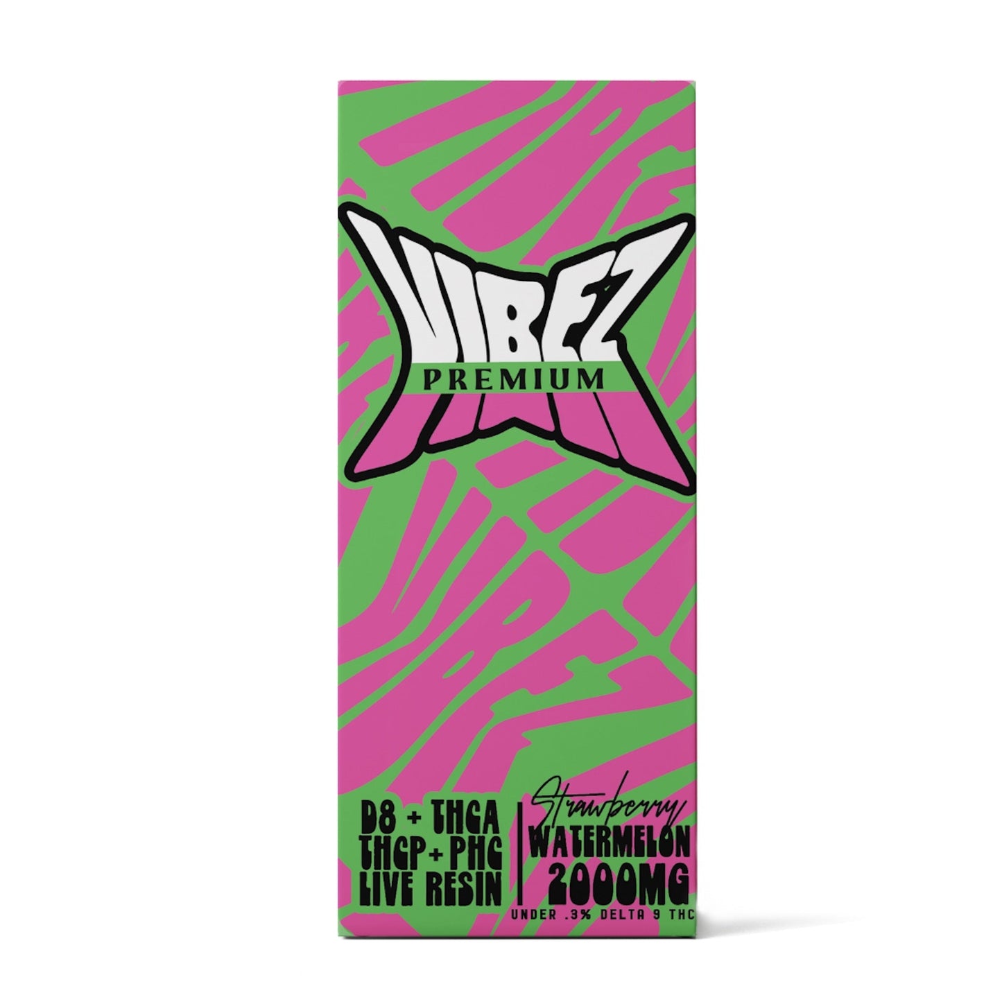 Premium Vibez THC-A Vaporizer - 2 Pack 1 (2 Vapes / Strawberry Watermelon