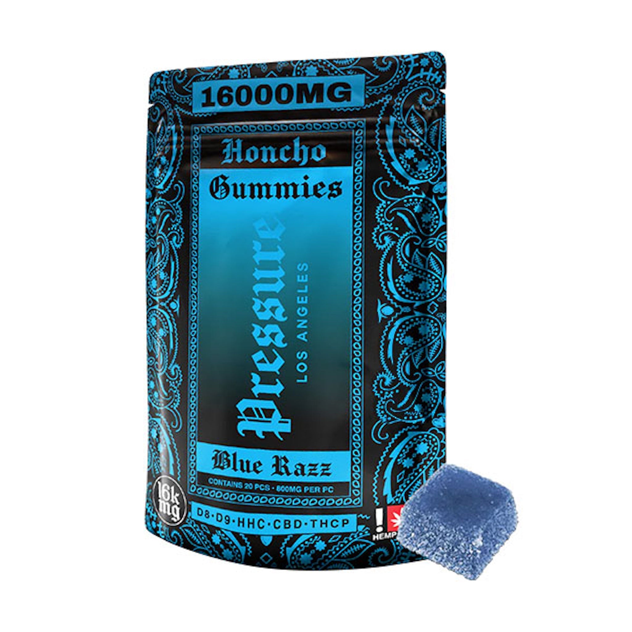 Pressure Honcho Blend Blue Razz Gummies - 16,000mg - Everything 420