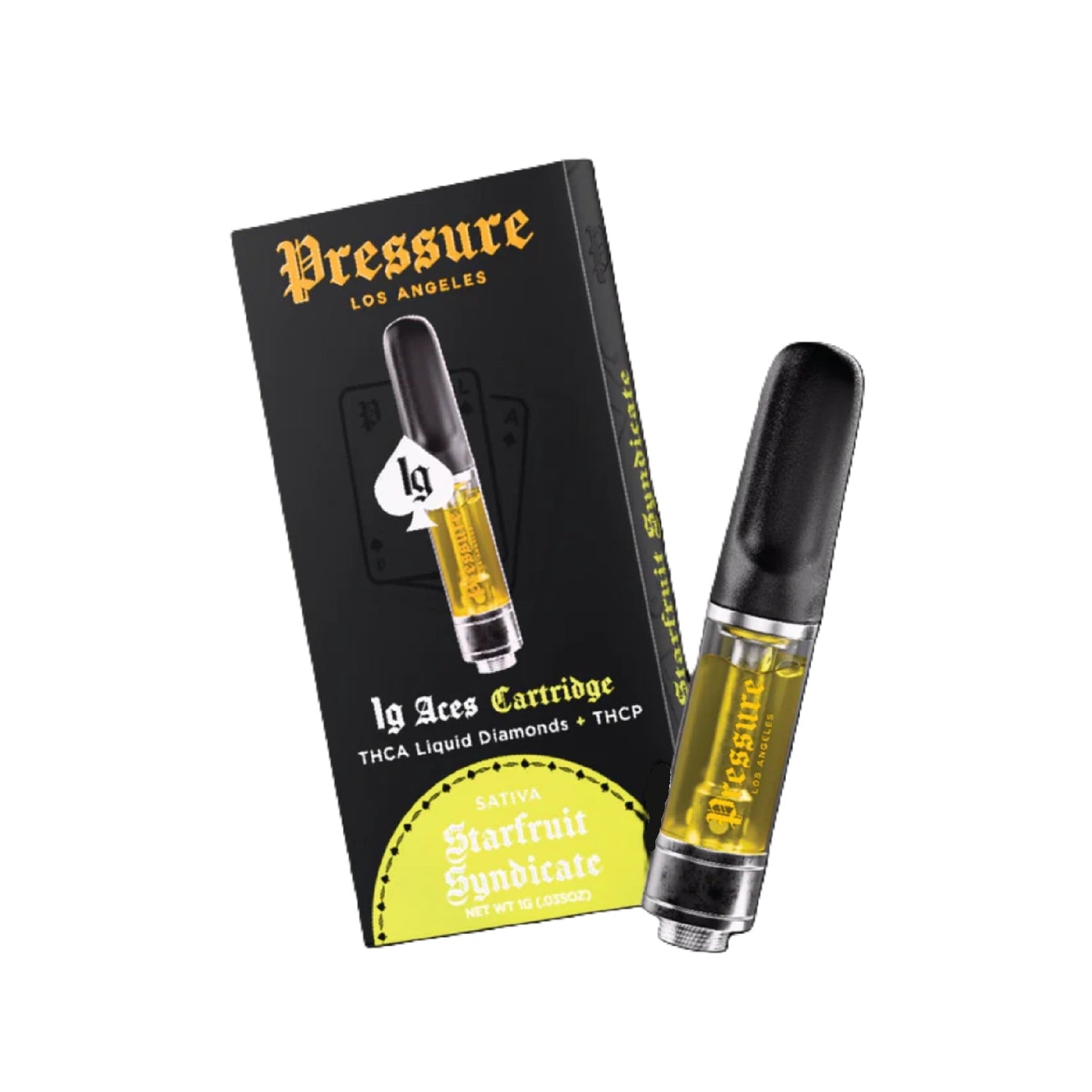 Pressure Liquid Diamonds THC-A + THC-P Cartridges - 1000mg Starfruit Syndicate (S)