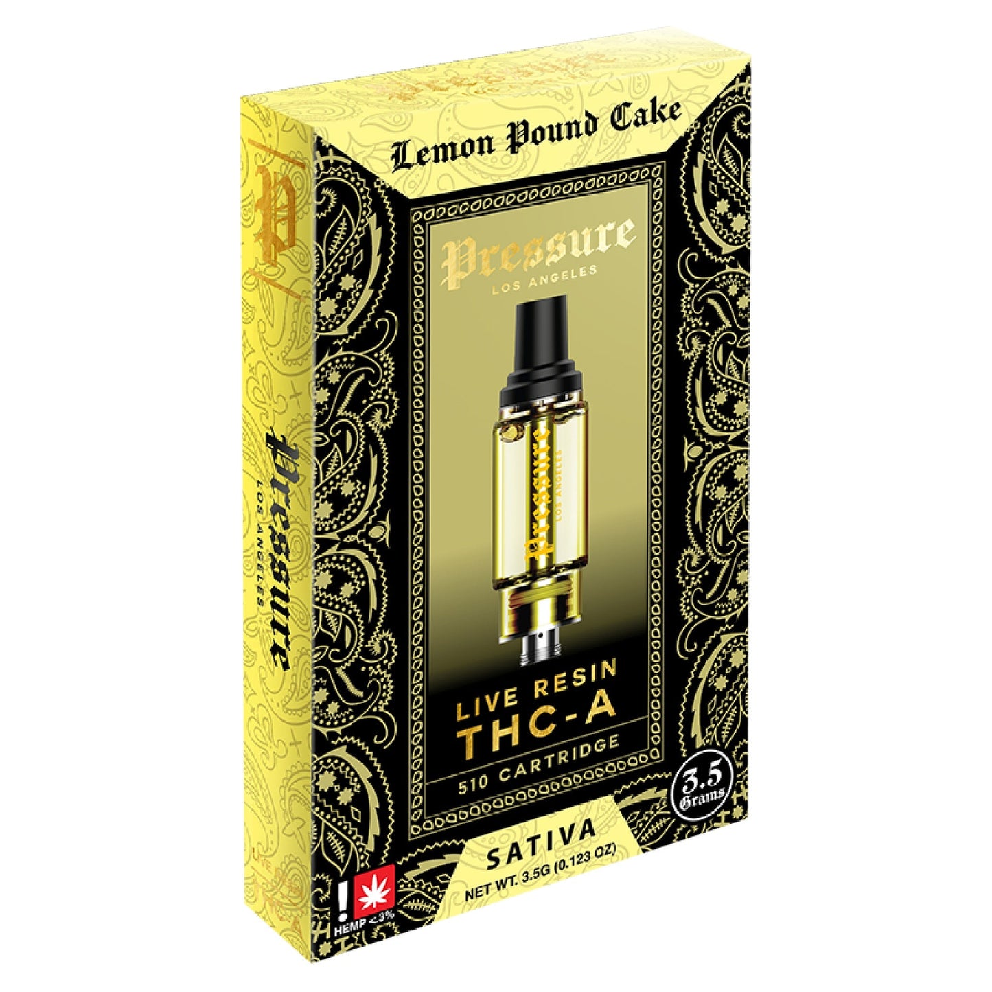 Pressure Live Resin THC-A Cartridge - 3500mg Lemon Pound Cake