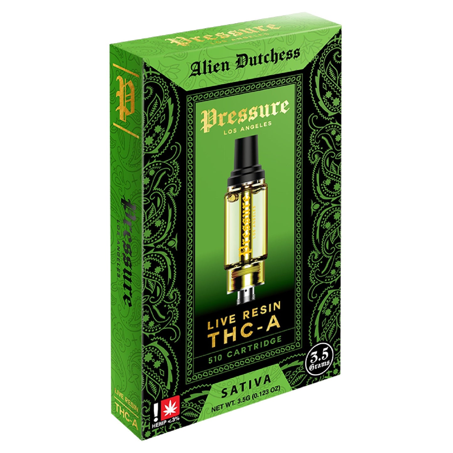 Pressure Live Resin THC-A Cartridge - 3500mg Alien Dutchess
