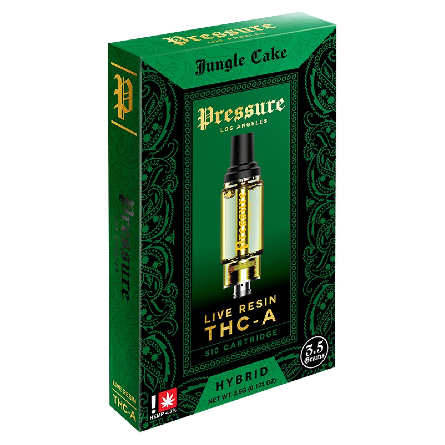 Pressure Live Resin THC-A Cartridge - 3500mg Jungle Cake