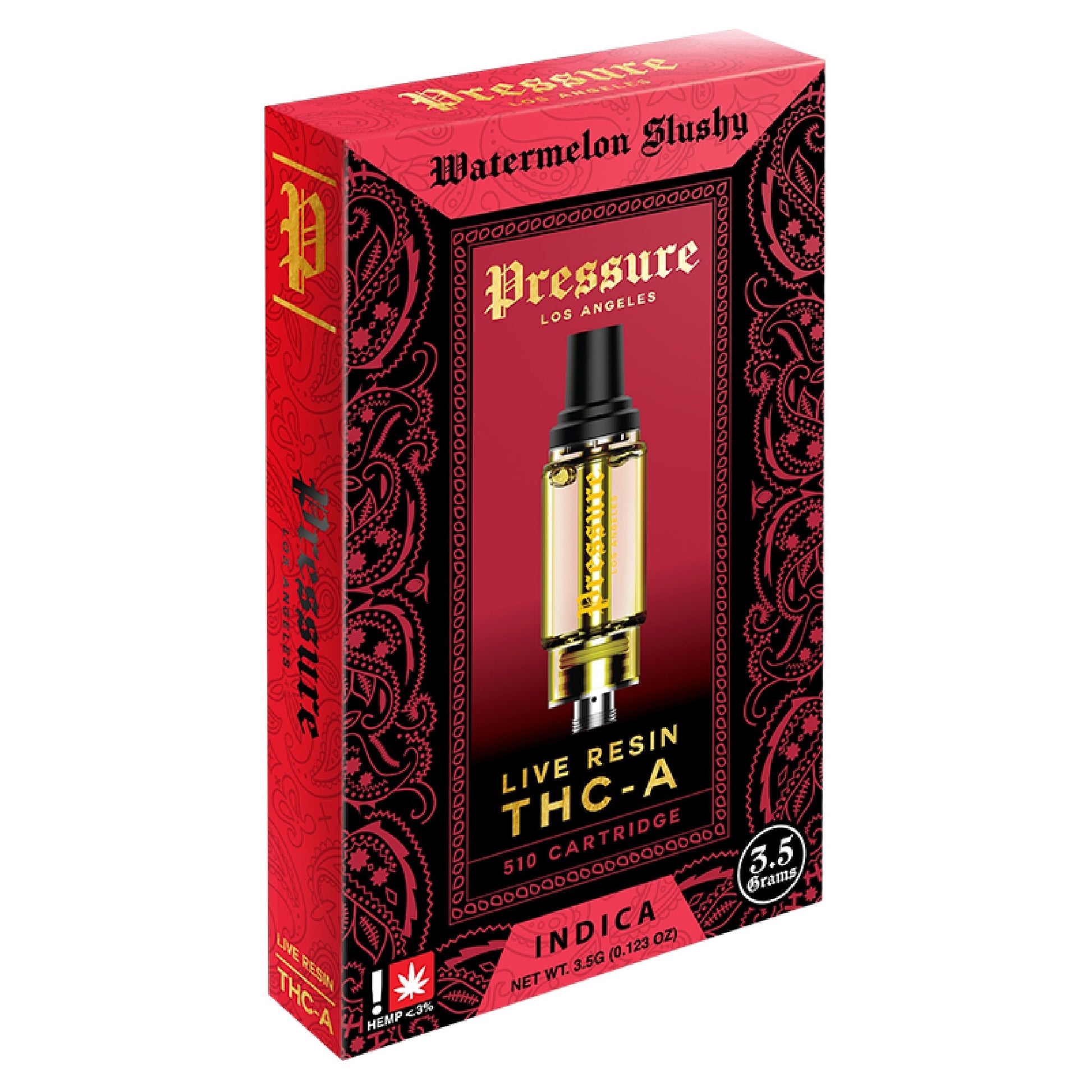 Pressure Live Resin THC-A Cartridge - 3500mg Watermelon Slushy