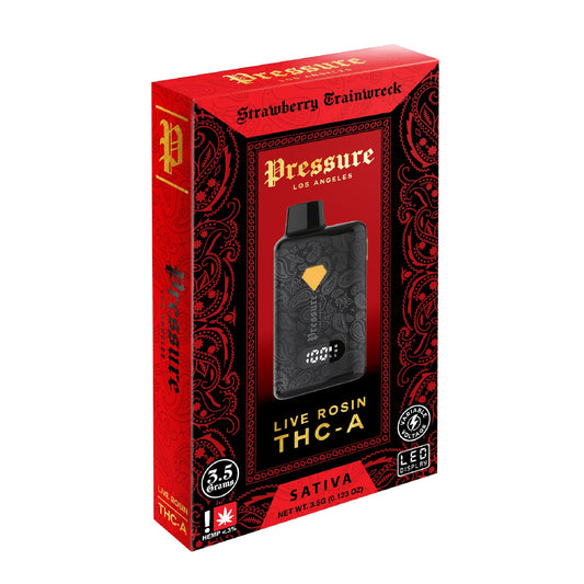 Pressure Live Rosin THC-A Vaporizer - 3500mg Strawberry Trainwreck (S)