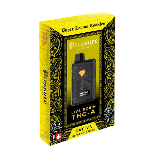 Pressure Live Rosin THC-A Vaporizer - 3500mg Super Lemon Cookies (S)