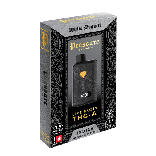 Pressure Live Rosin THC-A Vaporizer - 3500mg White Bugatti (I)
