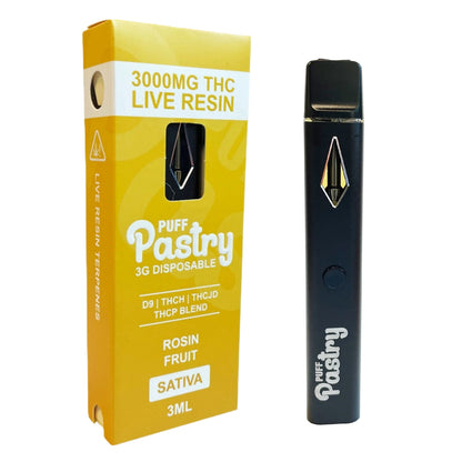 Puff Pastry THC Live Resin Blend Vaporizer - 3000mg Rosin Fruit (S)