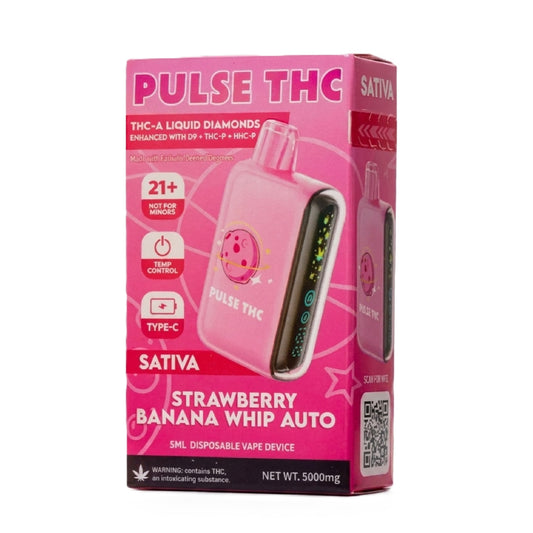 Pulse THC-A Liquid Diamonds Device - 5000mg Strawberry Banana Whip Auto (S) / 1 Pack