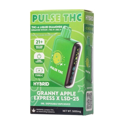 Pulse THC-A Liquid Diamonds Vaporizer - 5000mg Granny Apple Express x LSD-25 (H)