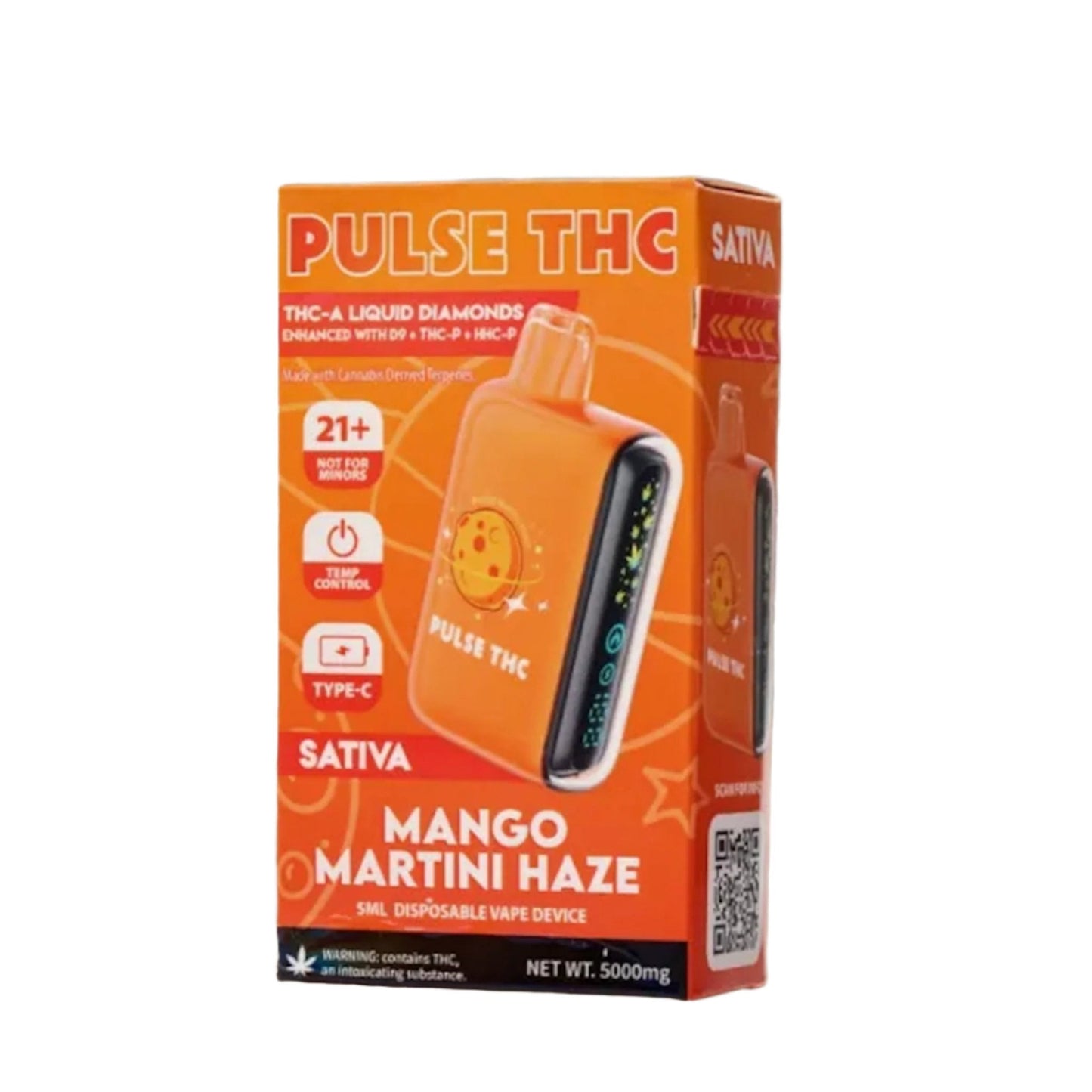 Pulse THC-A Liquid Diamonds Vaporizer - 5000mg Mango Martini Haze (S)