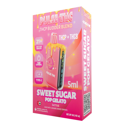 Pulse THC-P Budder Blend Vaporizer - 5000mg Sweet Sugar Pop Gelato (S)