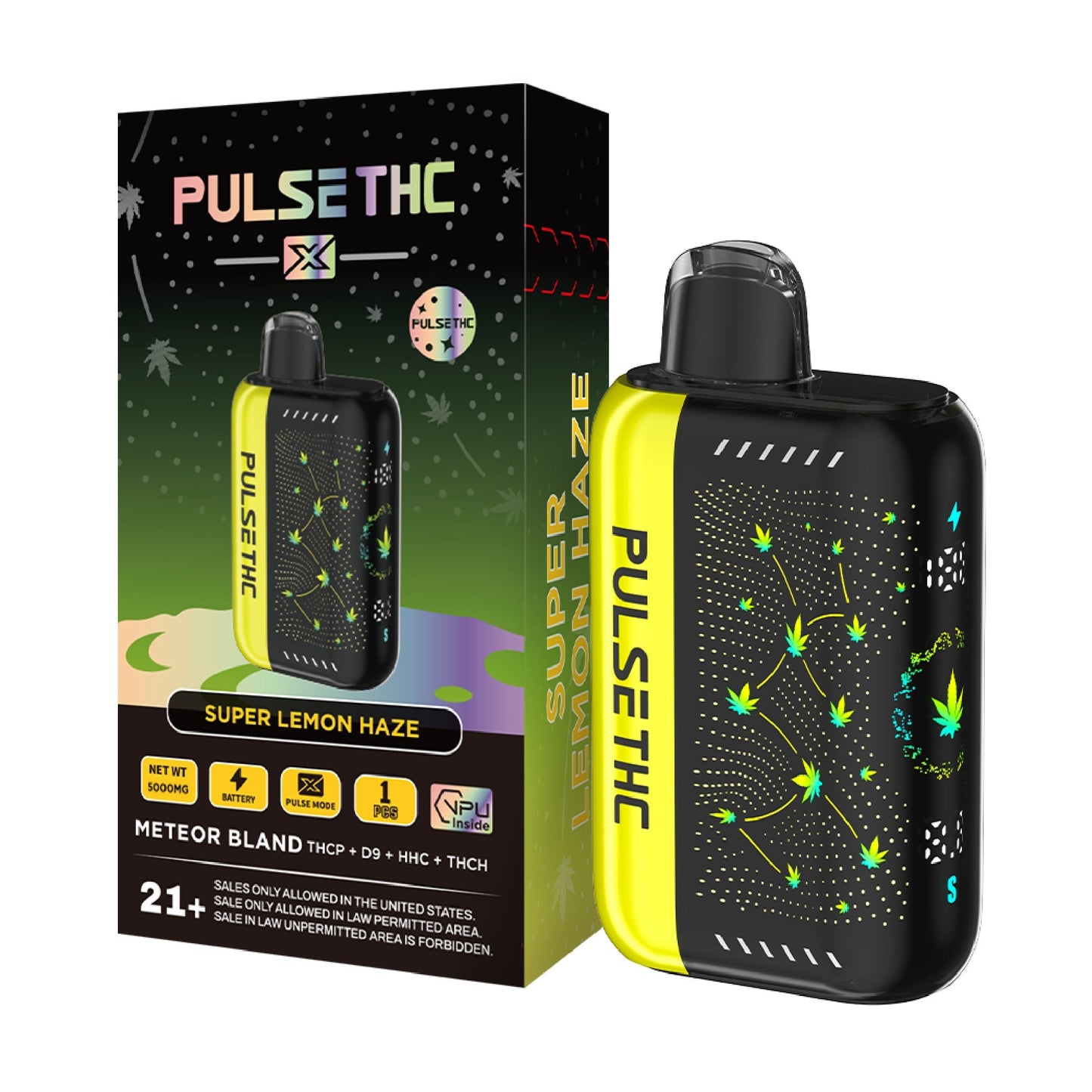 Pulse THC X Vaporizer - 5000mg Super Lemon Haze (S)