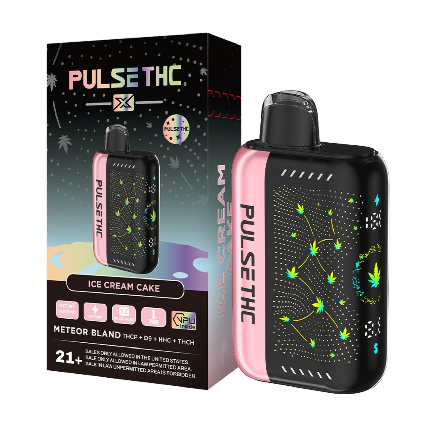 Pulse THC X Vaporizer - 5000mg Ice Cream Cake (I)