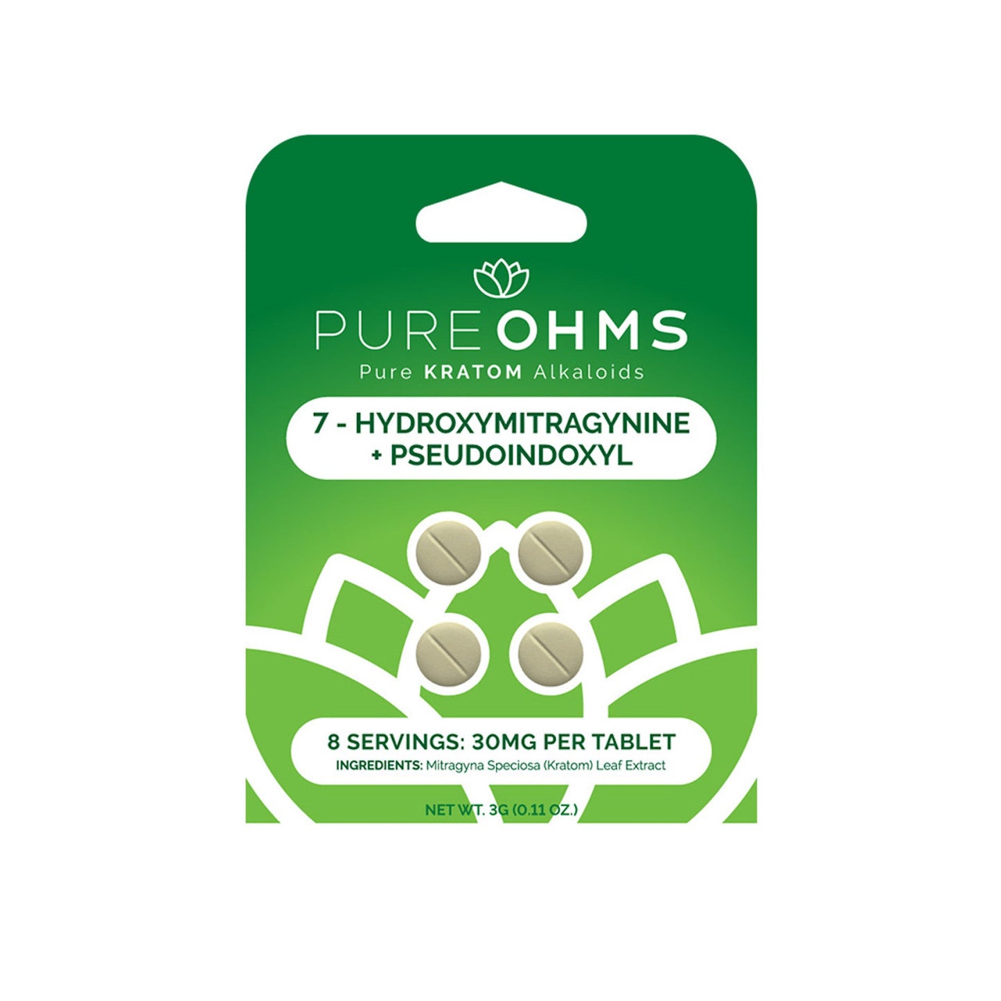 PureOHMs 7-Hydroxy Tablet- 120mg (4ct)