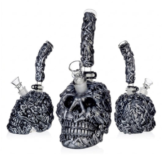 Purgatory Skull Bubbler Bong - 9in