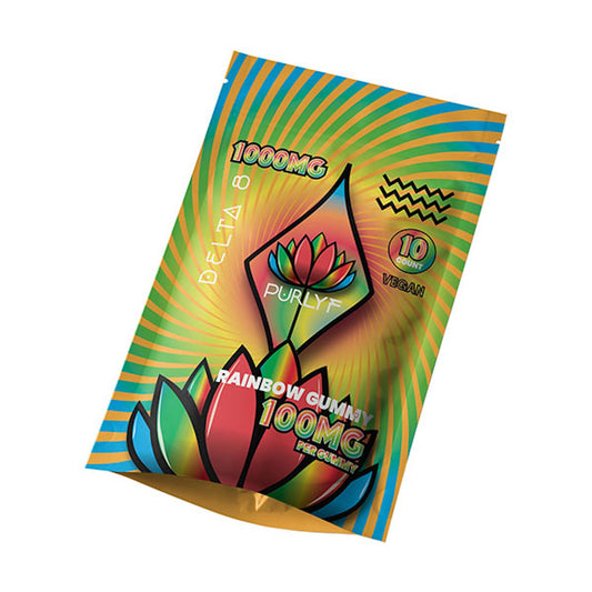 Purlyf Delta 8 Gummies - 1000mg 1 / Rainbow