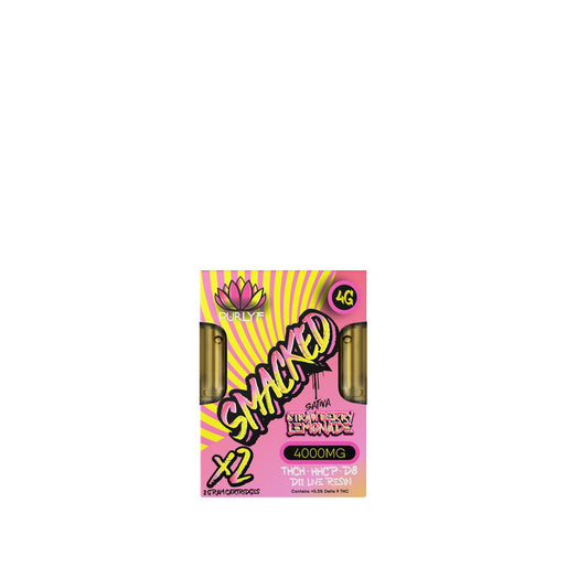 Purlyf Smacked Live Resin Cartridge - 4000mg Strawberry Lemonade