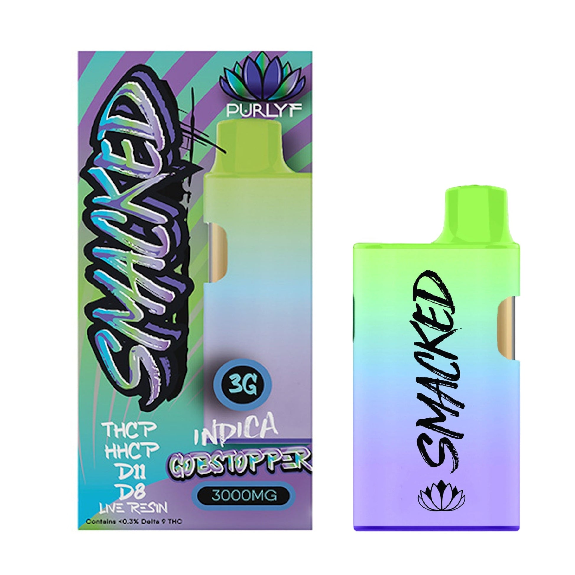 Purlyf Smacked Live Resin Vaporizer - 3000mg Gobstopper