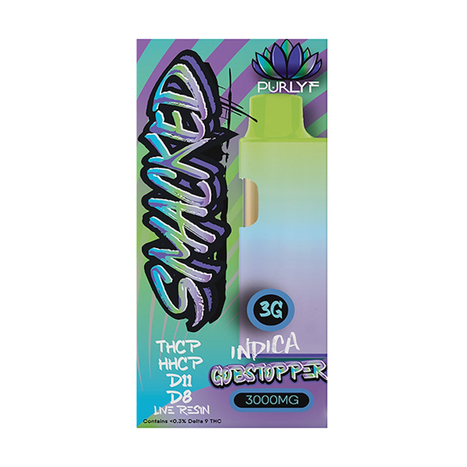 Purlyf Smacked Live Resin Vaporizer - 3000mg Gobstopper