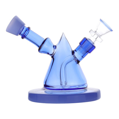 Pyramid Scheme Bubbler Bong - 6in Blue