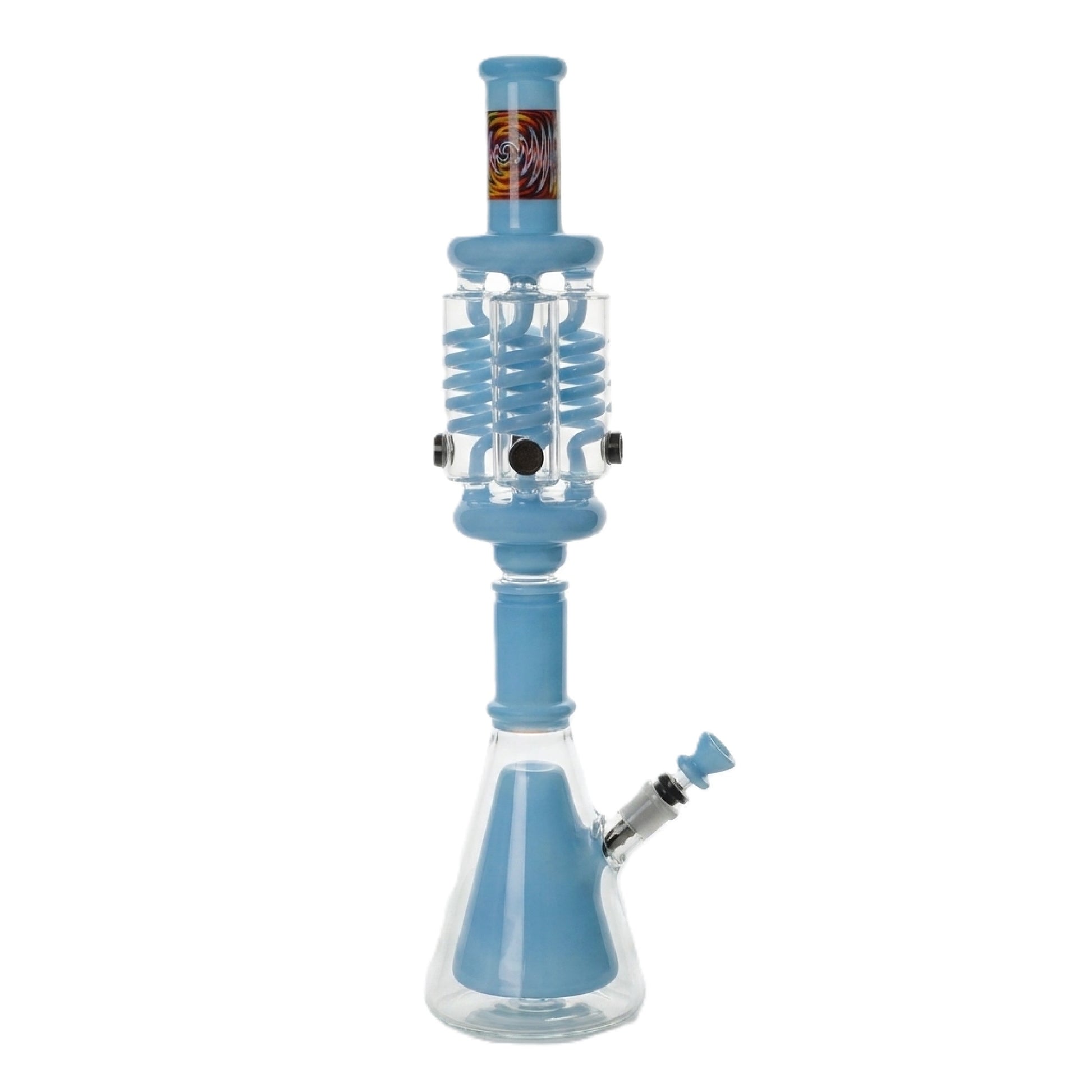 Quadruple Helix Glyco Chill Bong - 23in Blue