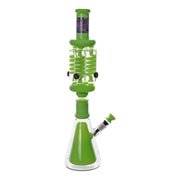 Quadruple Helix Glyco Chill Bong - 23in Green