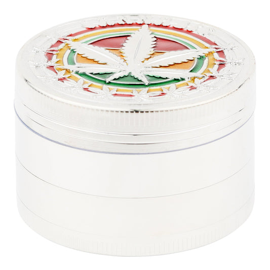 Rasta Leaf Grinder - 52mm White
