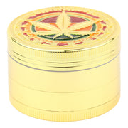Rasta Leaf Grinder - 52mm Gold