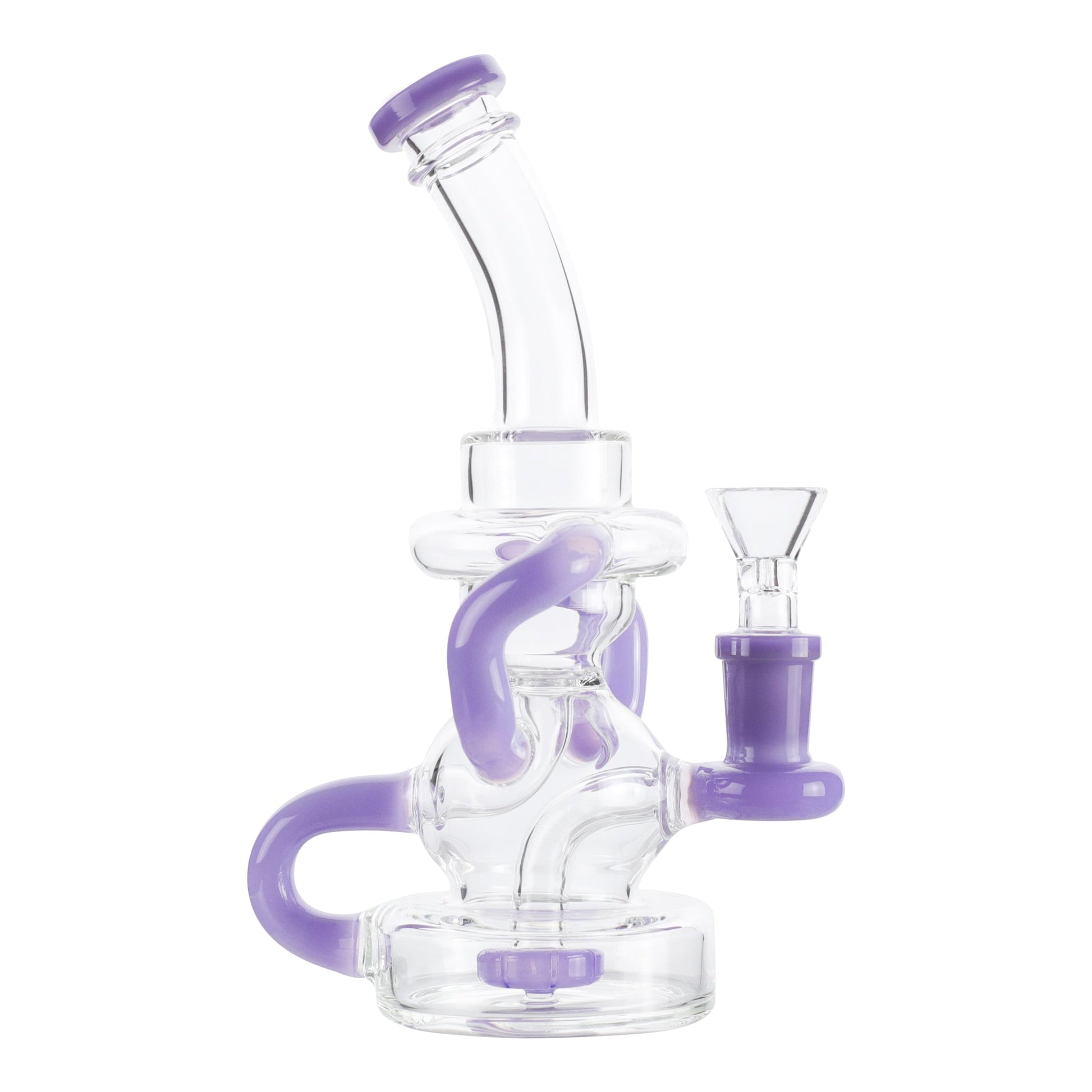 Recycling Saucer Bong - 8in Purple
